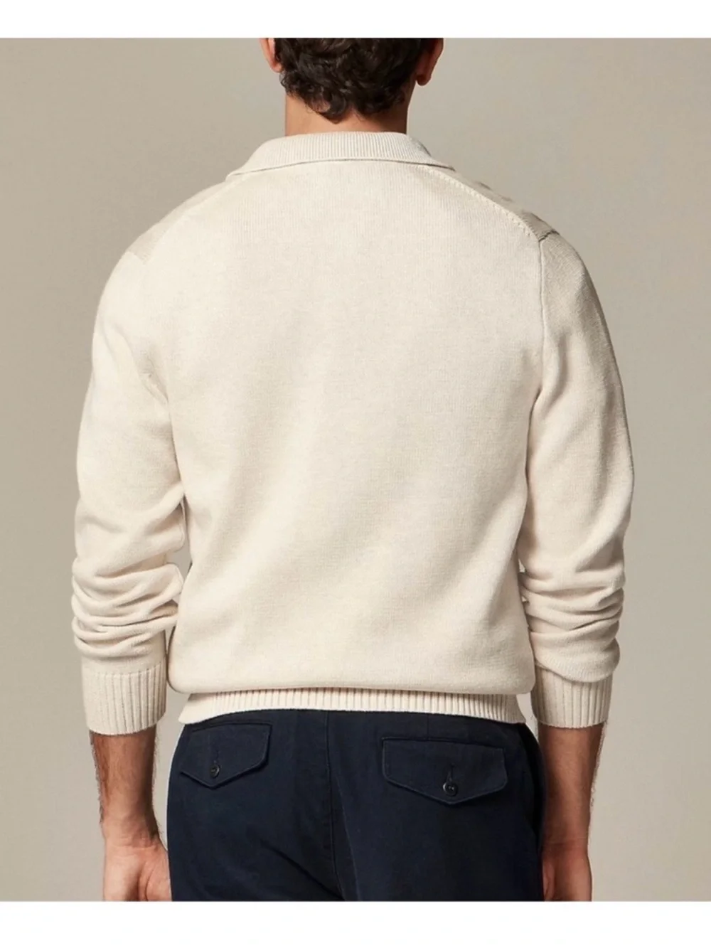 NWT J. Crew Heritage Cotton Sweater-polo Heather Natural
